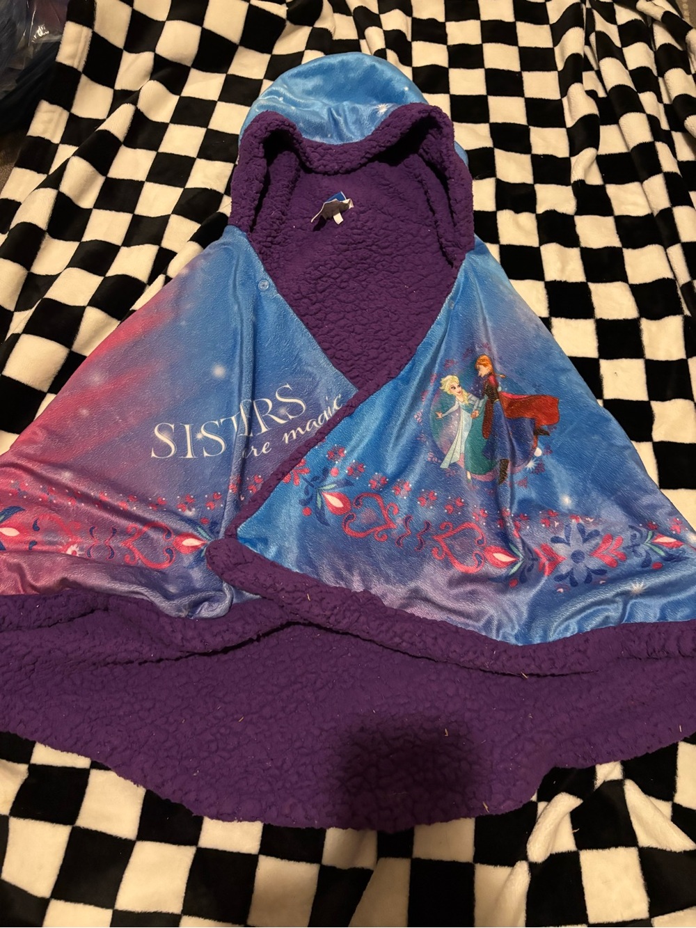 Disney frozen hooded Blanket poncho